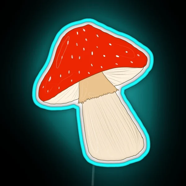 Amanita Muscaria Mushroom RGB Neon Sign