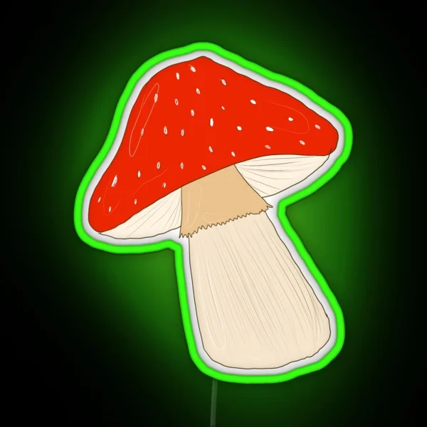 Amanita Muscaria Mushroom RGB Neon Sign