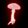 Vibrant Neon Sign Featuring Iconic Amanita Muscaria Mushroom Design Symbolism.