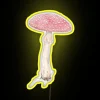 Vibrant RGB LED light art featuring a colorful red mushroom design.