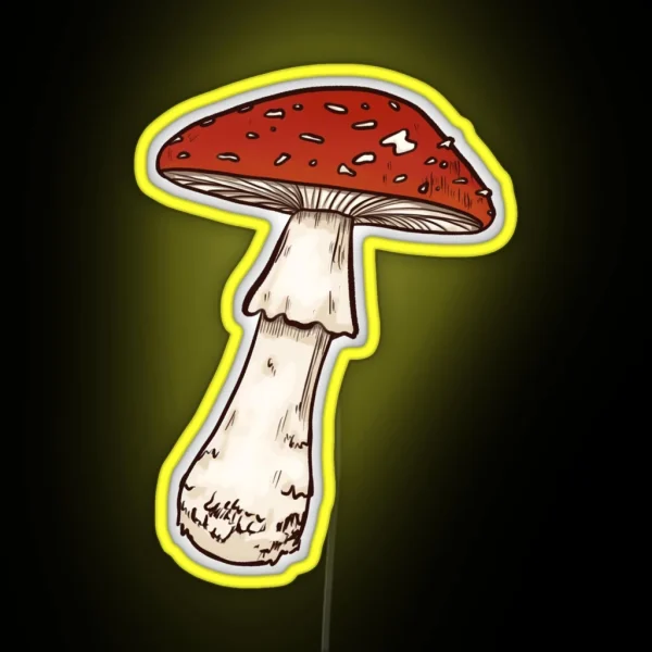 Amanita Muscaria Mushroom RGB Neon Sign