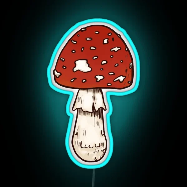 Amanita Muscaria Mushroom RGB Neon Sign