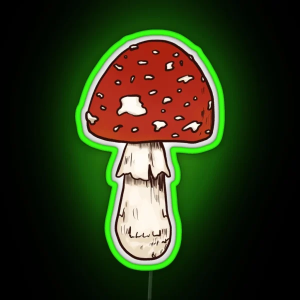 Amanita Muscaria Mushroom RGB Neon Sign