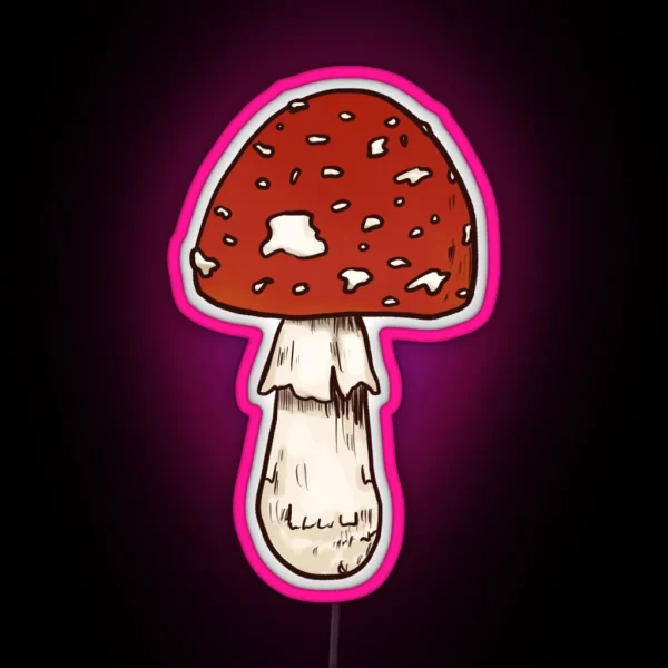 Amanita Muscaria Mushroom RGB Neon Sign