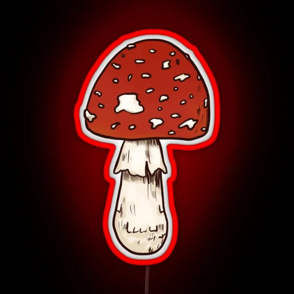 Amanita Muscaria Mushroom RGB Neon Sign