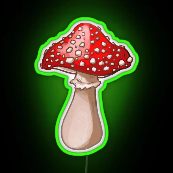 Amanita Muscaria Mushroom RGB Neon Sign