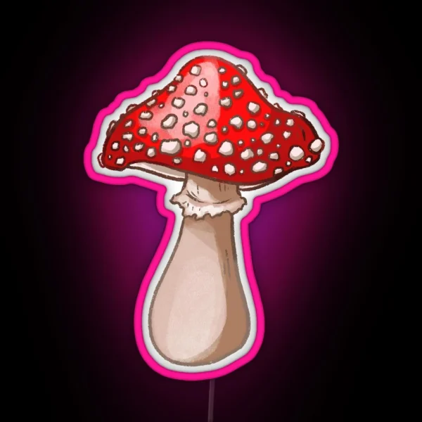 Amanita Muscaria Mushroom RGB Neon Sign