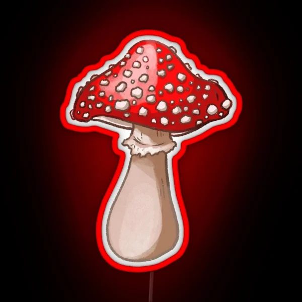 Amanita Muscaria Mushroom RGB Neon Sign