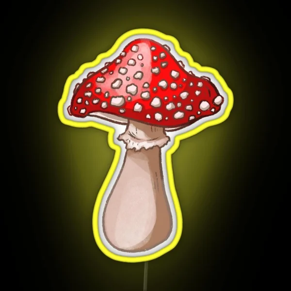 Amanita Muscaria Mushroom RGB Neon Sign