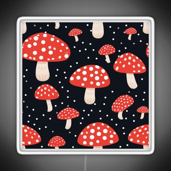 Amanita Muscaria Mushrooms RGB Neon Sign