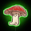 Vibrant RGB neon mushroom wall art for psychedelic home decor enthusiasts.