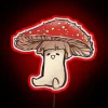 Mystical Amanita Muscaria Mushroom Design in Vibrant Colorful Neon Light