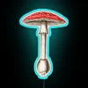 Vibrant Amanita Muscaria mushroom inspired RGB LED neon wall decoration.