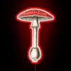 Vibrant Neon Sign Featuring Iconic Mushroom Species in Colorful Design