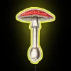 Vibrant Amanita Muscaria mushroom design RGB neon light display illumination