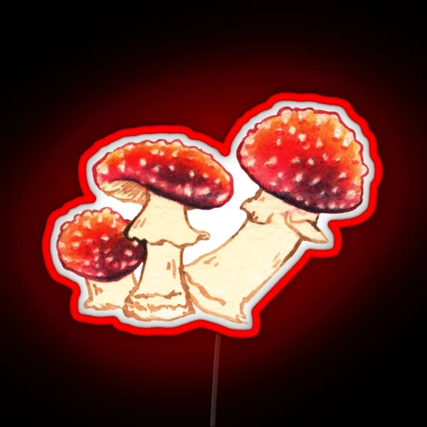 Amanita Muscaria Trio RGB Neon Sign