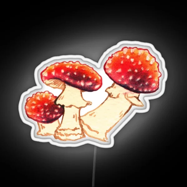 Amanita Muscaria Trio RGB Neon Sign