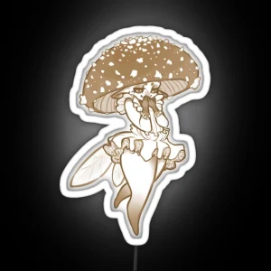 Amanita Pantherina Mushroom Fairy Cottagecore Led RGB Neon Sign