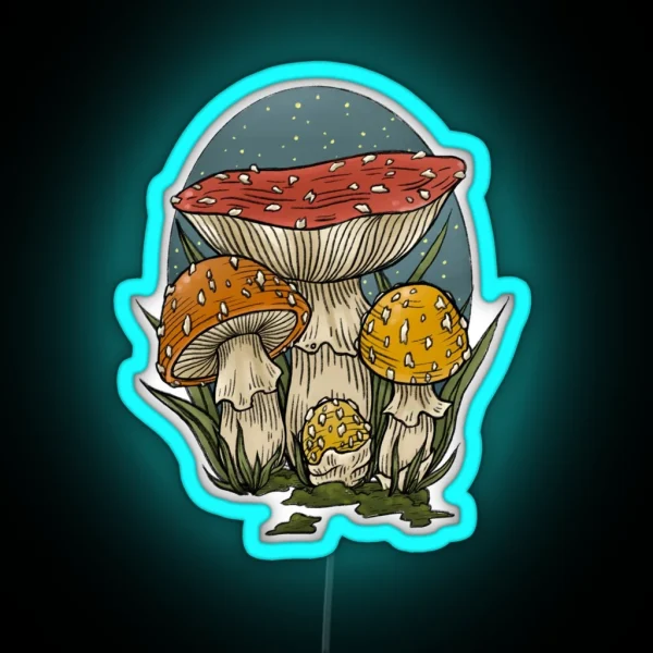 Amanita Party RGB Neon Sign