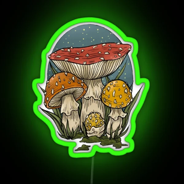 Amanita Party RGB Neon Sign