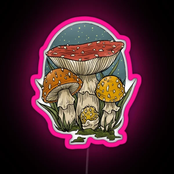 Amanita Party RGB Neon Sign