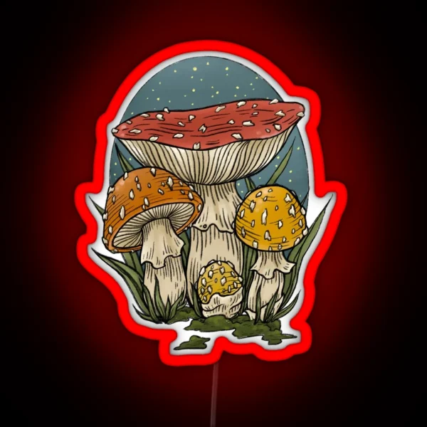 Amanita Party RGB Neon Sign