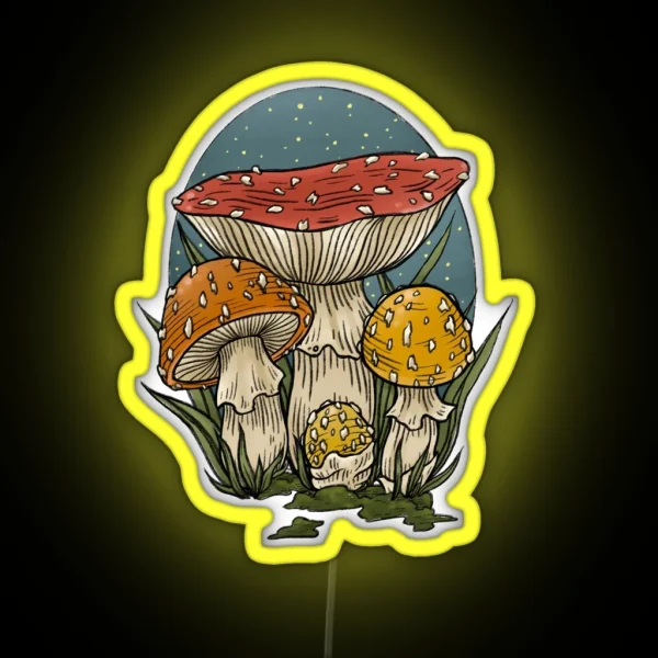 Amanita Party RGB Neon Sign