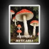 Vibrant Amanita-inspired RGB neon wall art for modern home decor enthusiasts.