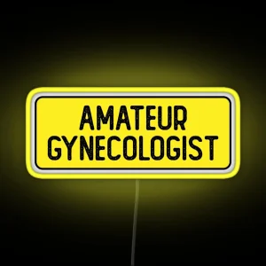 Amateur Gynecologist Funny Helmet RGB Neon Sign