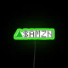 Amazon stock ticker green LED backlighting neon sign display