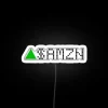 Modern office decor neon sign with green rgb amazon ticker