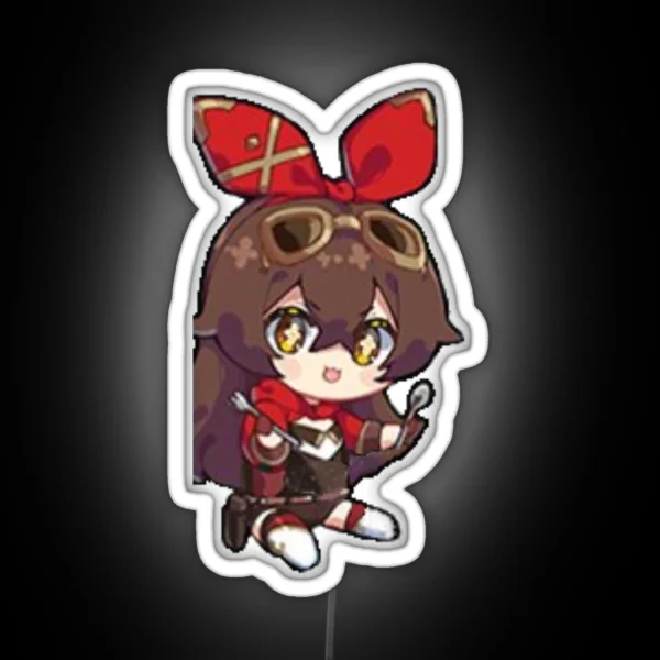 Amber Genshin Impact Chibi RGB Neon Sign