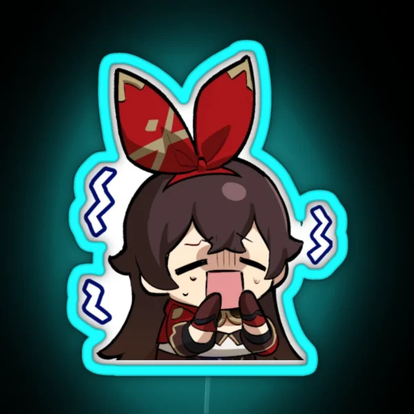 Amber Genshin Impact Chibi RGB Neon Sign