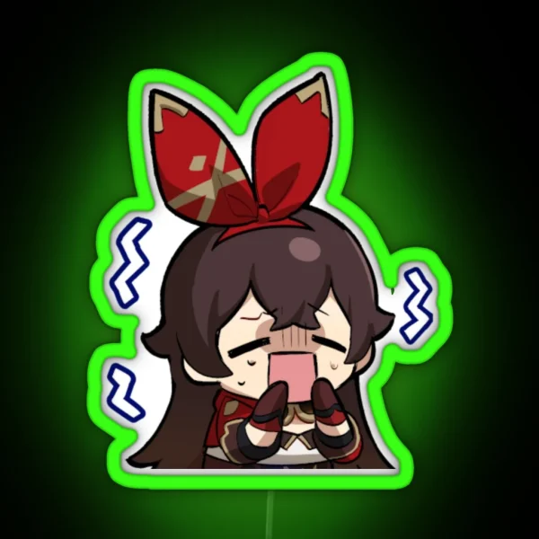 Amber Genshin Impact Chibi RGB Neon Sign