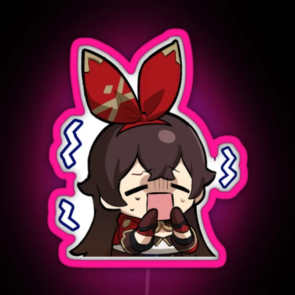 Amber Genshin Impact Chibi RGB Neon Sign