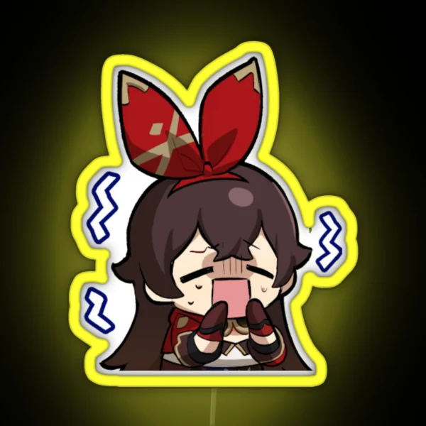 Amber Genshin Impact Chibi RGB Neon Sign