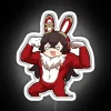 Amber-inspired Genshin Impact chibi character neon sign with colorful RGB lights.
