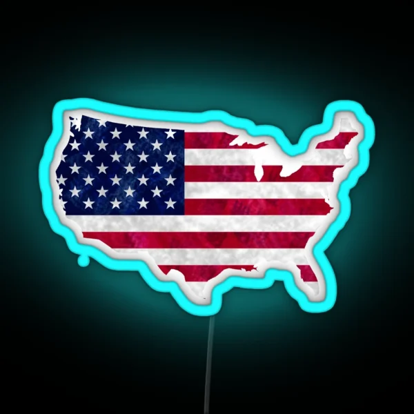 America RGB Neon Sign