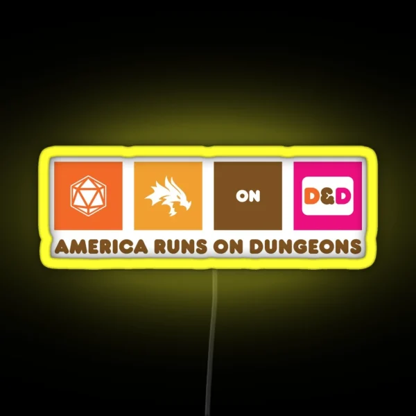 America Runs On Dungeons RGB Neon Sign