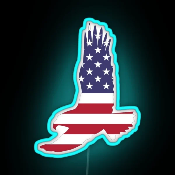 American Bald Eagle RGB Neon Sign