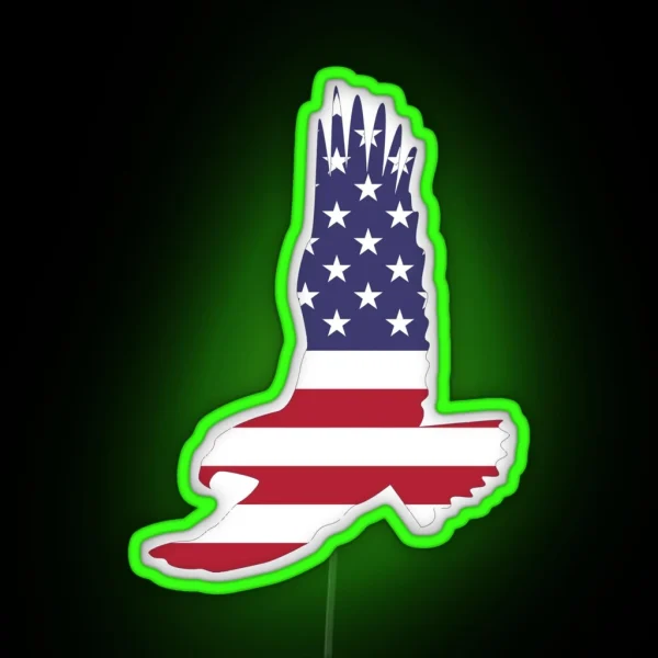 American Bald Eagle RGB Neon Sign
