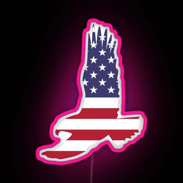 American Bald Eagle RGB Neon Sign