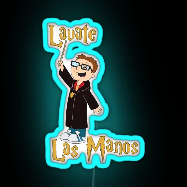 American Dad Lavate Las Manos RGB Neon Sign