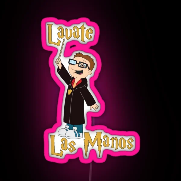 American Dad Lavate Las Manos RGB Neon Sign