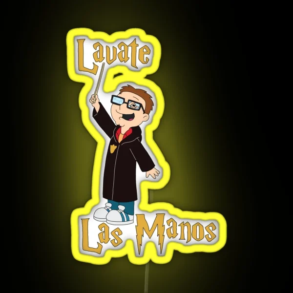 American Dad Lavate Las Manos RGB Neon Sign