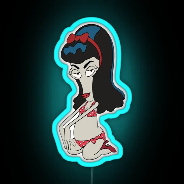 American Dad Roger Roslyn Tattoo RGB Neon Sign