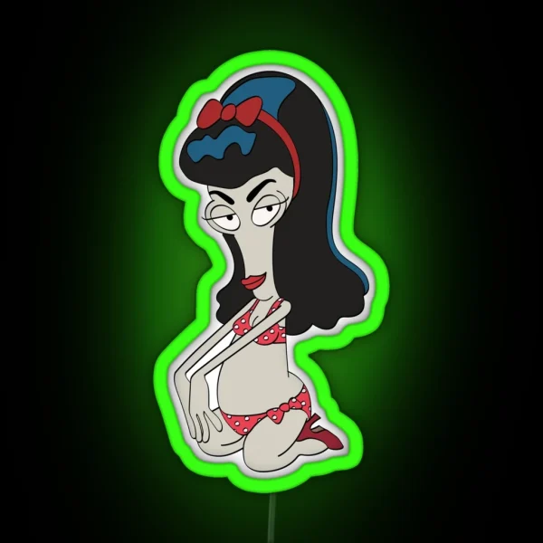 American Dad Roger Roslyn Tattoo RGB Neon Sign