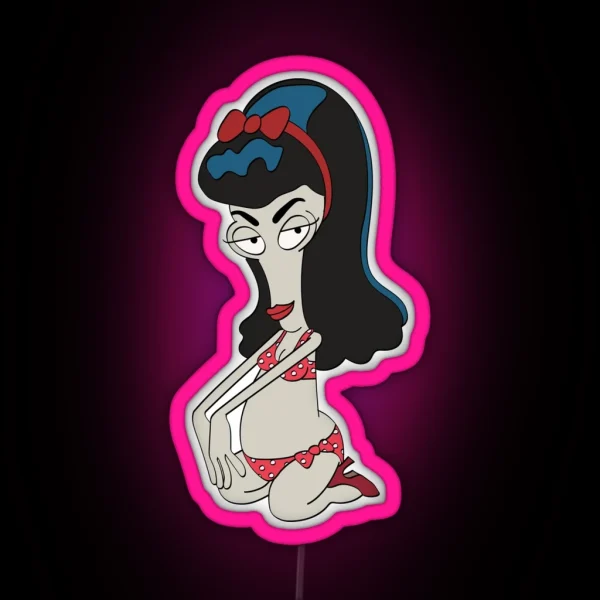 American Dad Roger Roslyn Tattoo RGB Neon Sign