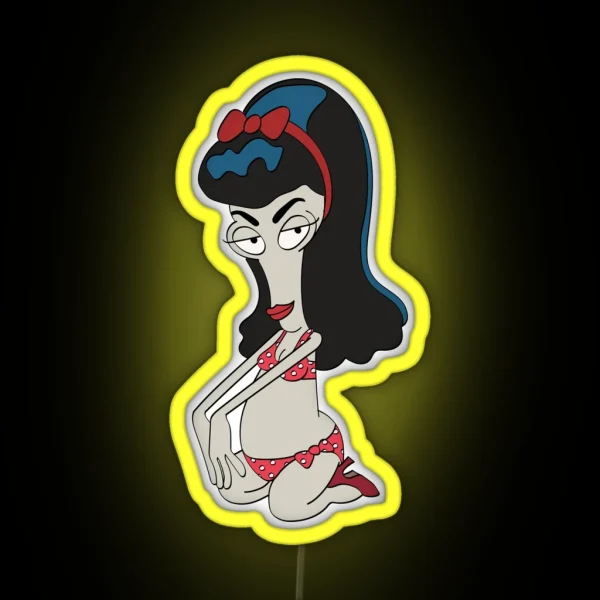 American Dad Roger Roslyn Tattoo RGB Neon Sign