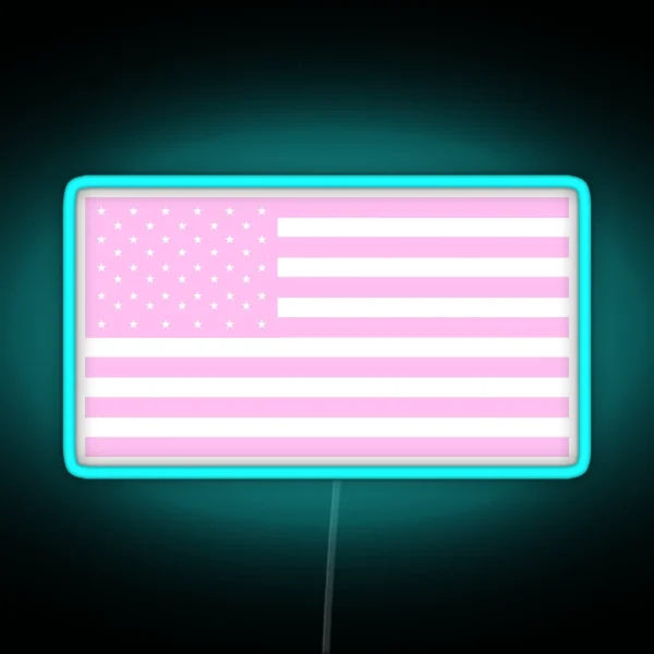 American Flag Pink Pastel RGB Neon Sign